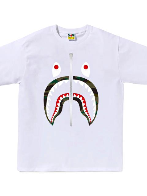 A BATHING APE® Shark T-Shirt "White / Camo Green" 1G80 110 007 WHITE GREEN