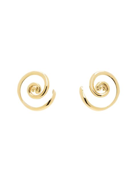 PANCONESI Gold Vortice Huggie Earrings
