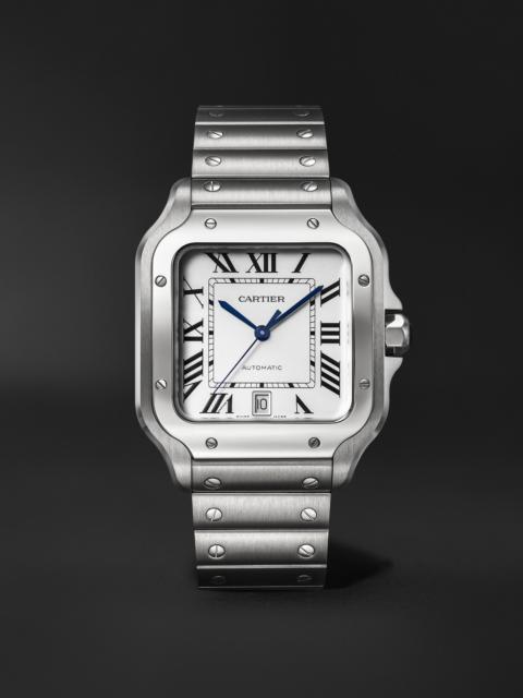 Cartier Santos Large Automatic Interchangeable Stainless Steel Watch, Ref. WSSA0018