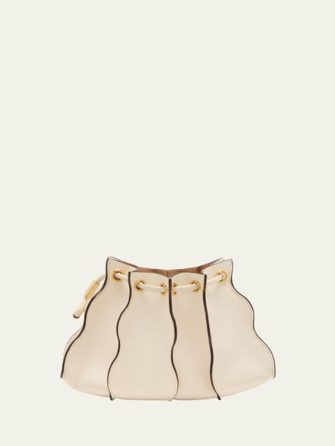 ULLA JOHNSON Adria Wave Pleated Wristlet