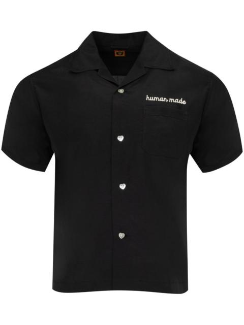 Human Made logo-embroidered short-sleeve shirt