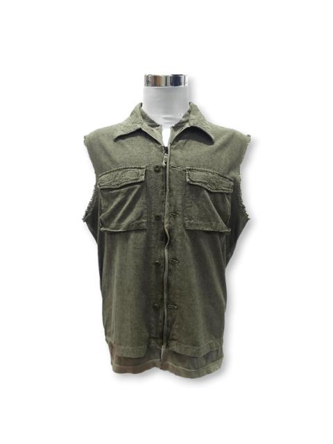 Other Designers AG Adriano Goldschmied - AG By Designer's Bomb Military Sleeveless Zipper Jacket
