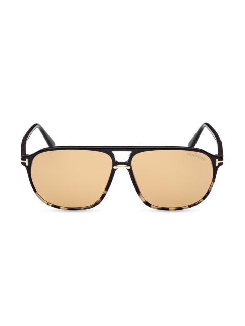 TOM FORD Men's Bruce 61MM Navigator Sunglasses - Tokyo Tortoise