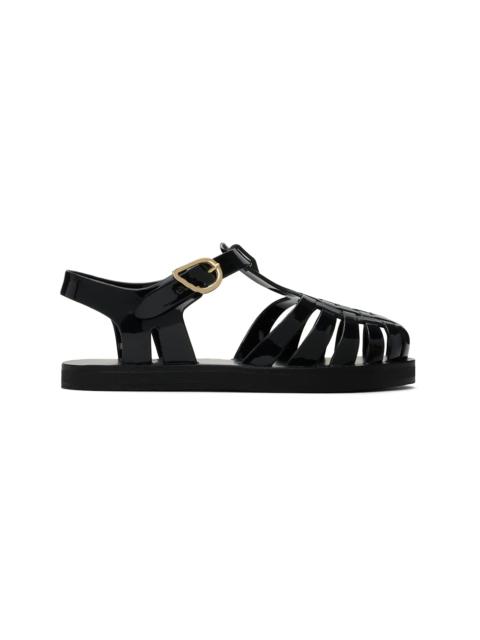 ANCIENT GREEK SANDALS Black Homeria Jelly Sandals