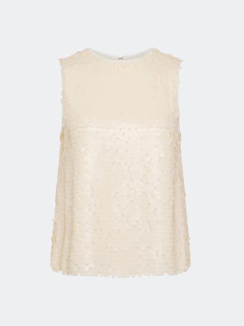SIMONMILLER Shirley Sequin Top In Bone