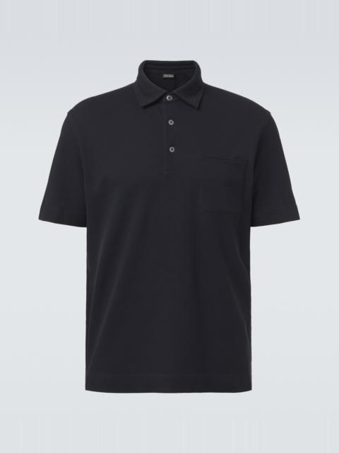 ZEGNA Cotton piqué polo shirt