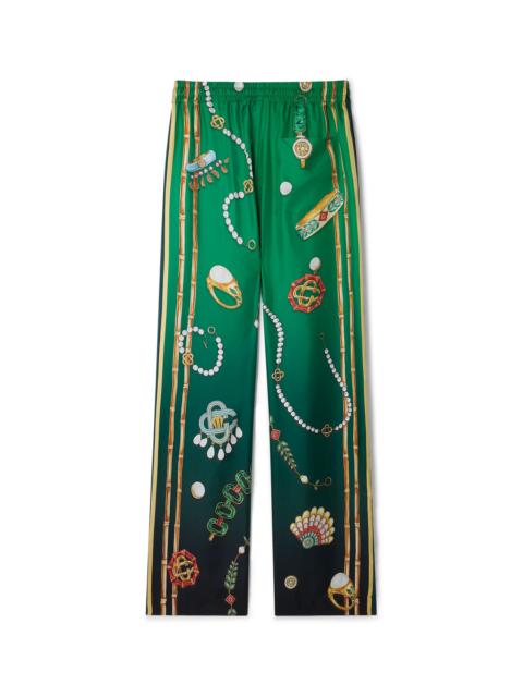 CASABLANCA La Boite A Bijoux Silk Trousers | Casablanca Paris