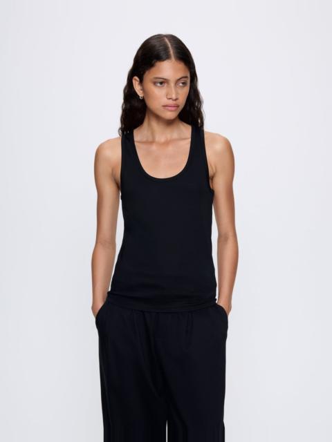 PANGAIA Womens  Interlock Tank Top - Black