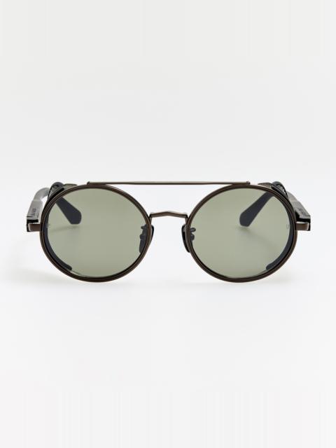 LINDA FARROW Baret Explorer Sunglasses in Matt Black Nickel