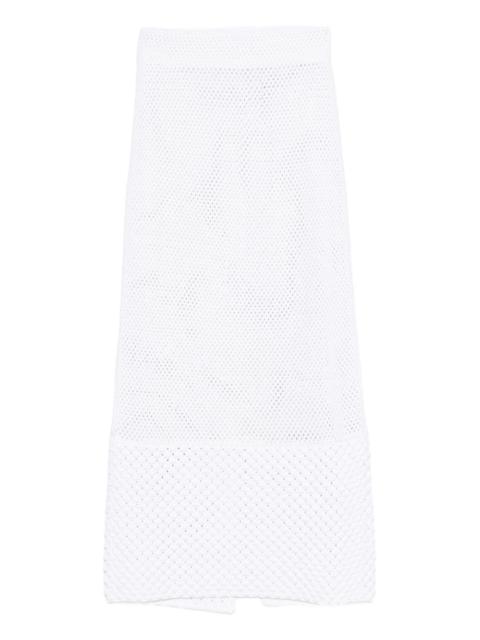 net stitch pearl trim skirt