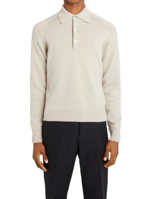 Seamless Cashmere Polo Sweater