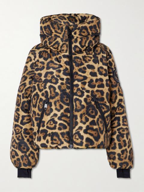 GOLDBERGH Pantera Leopard-print Hooded Padded Recycled Down Ski Jacket