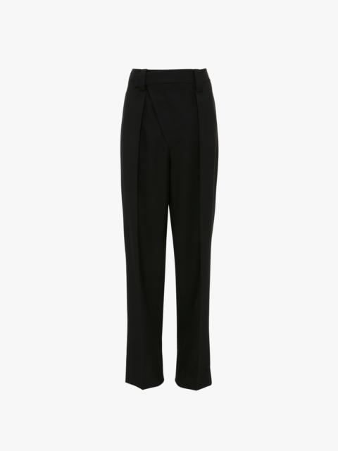 Victoria Beckham Wrap Front Trouser In Black