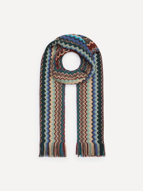 Missoni Zig-Zag Fringed Wool Scarf