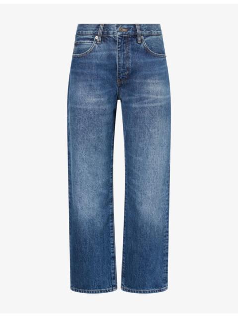 FRAME The Hang Straight-Leg Cotton-Blend Jeans