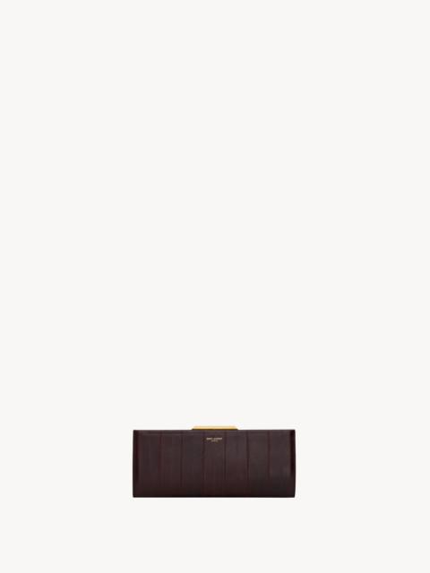 SAINT LAURENT MIDNIGHT SMALL CLUTCH IN EEL SKIN