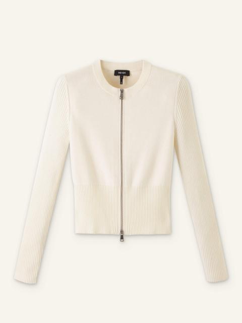 ME+EM Two-Way Zip Cardigan