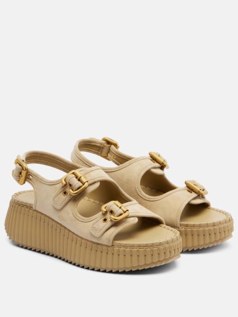 Chloé Nama suede platform sandals