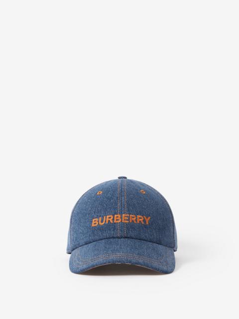 Burberry Embroidered Logo Denim Baseball Cap