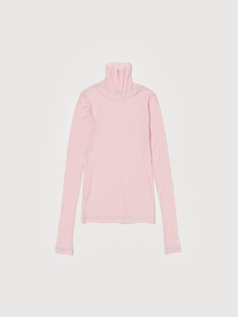 AURALEE SUPER HIGH GAUGE SHEER RIB TURTLE NECK L/S TEE