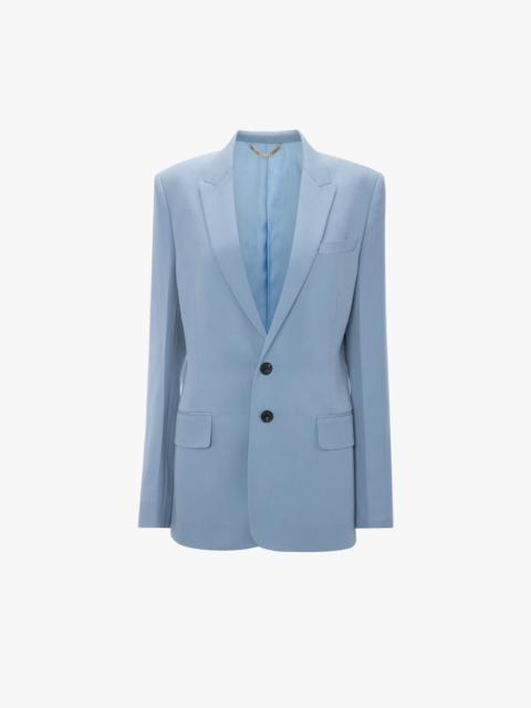 Victoria Beckham Tailored Jacket In Ocean Mist
