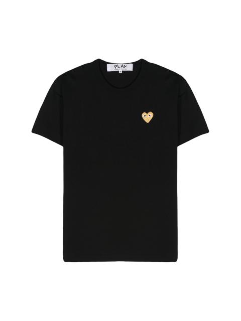 Comme des Garçons PLAY UNISEX SHORT SLEEVE GOLD HEART - BLACK