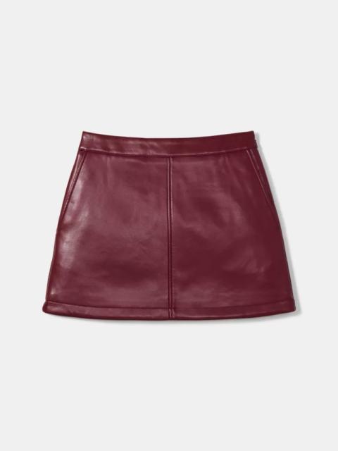 kate spade Faux Nappa Mini Skirt