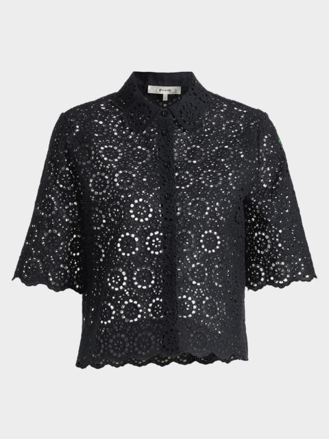 FRAME The Petal Eyelet Blouse