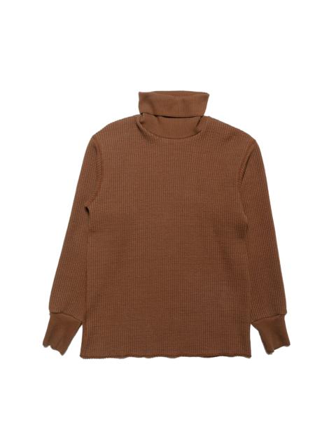 The Real McCoys MC23110 High Neck Thermal Shirt Brown
