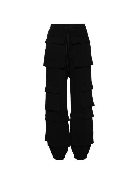MSGM logo-embroidered cargo track pants