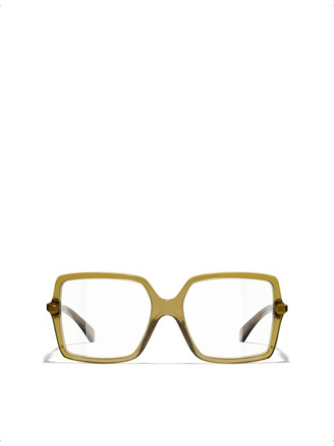CHANEL CH3505 Square-Frame Metal Optical Glasses