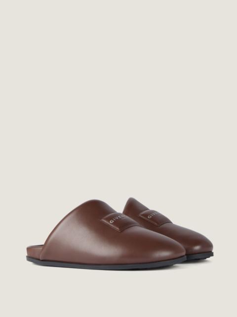 Givenchy LABEL FLAT MULES IN NAPPA LEATHER