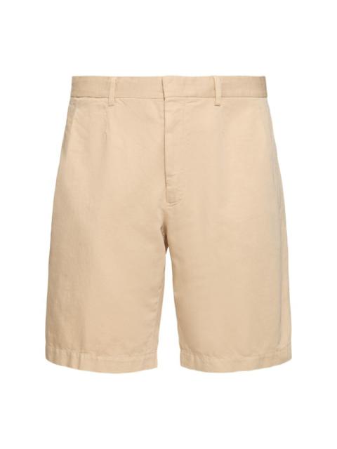 ZEGNA Summer cotton & linen chino shorts