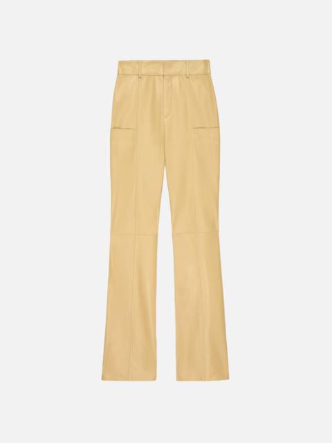 FRAME Seamed Leather Pant in Butter
