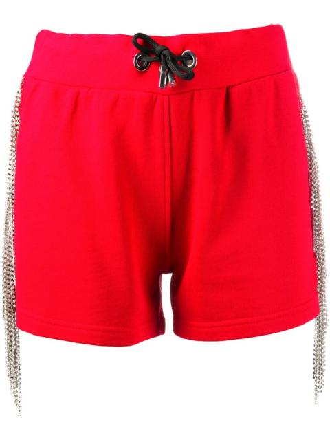 crystal-embellished track shorts