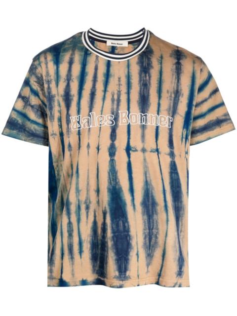 WALES BONNER logo-print tie-dye T-shirt
