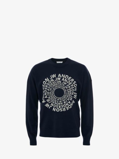JW Anderson SWIRL LOGO CREWNECK JUMPER