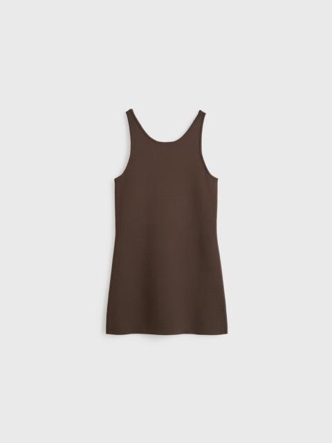 TOTEME Classic compact knit tank walnut