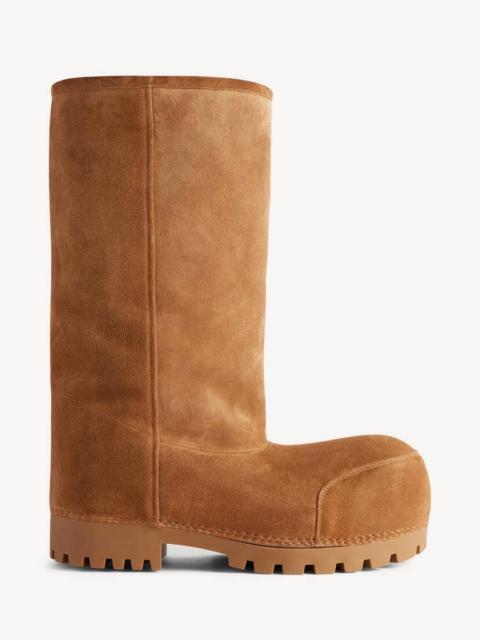 BALENCIAGA Women's Alaska Fur High Boot in Brown