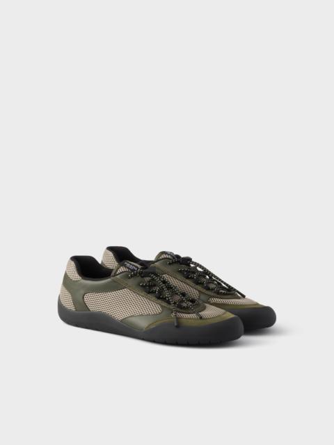 Prada Speedrock leather and mesh fabric sneakers
