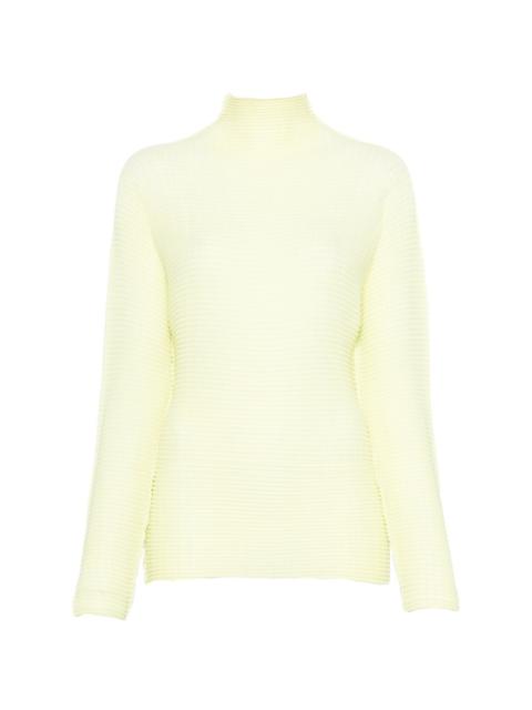 ISSEY MIYAKE ribbed roll-neck blouse