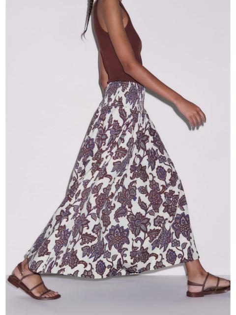 ME+EM Shirred Waist Maxi Skirt