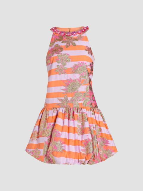 Lilly Pulitzer Women's Ashlynn Stripe Jacquard Minidress - Papaya Metallic Floral