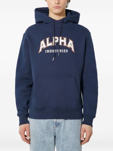 ALPHA INDUSTRIES logo-print hoodie