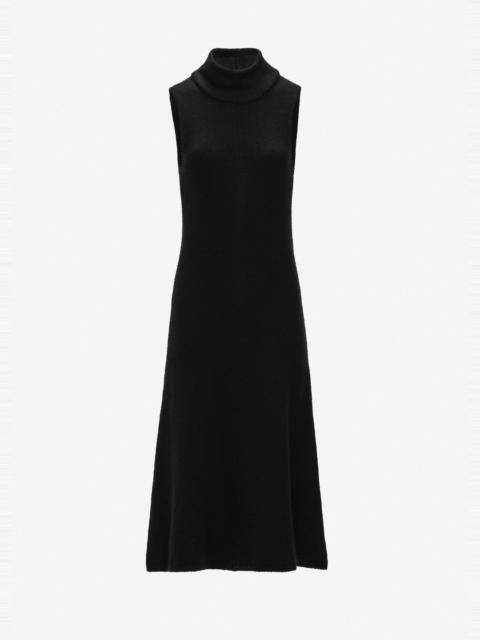 MAGDA BUTRYM Sleeveless knit turtleneck dress in black
