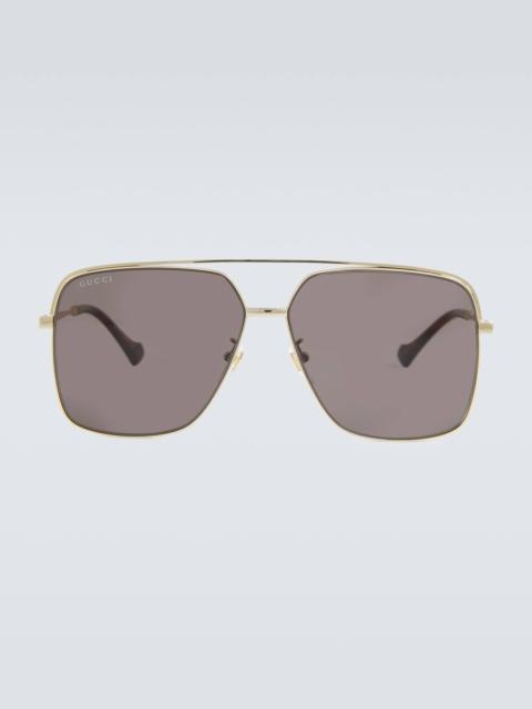 GUCCI Aviator metal sunglasses