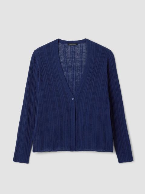 EILEEN FISHER Organic Linen Cotton V-Neck Cardigan