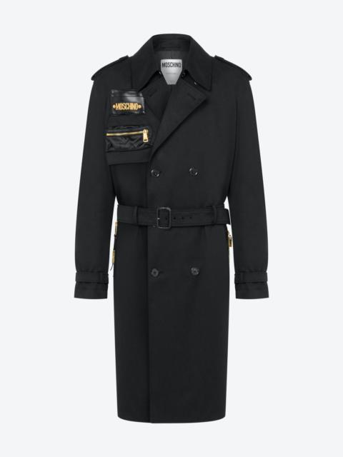 Moschino MULTIPOCKETS COTTON CANVAS TRENCH COAT