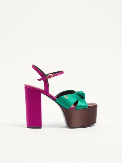 Valentino SANDAL WITH CRASHER PLATFORM IN SATIN 125MM
