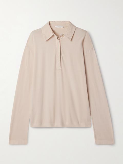 The Row Roddie Brushed Cotton-jersey Polo Shirt